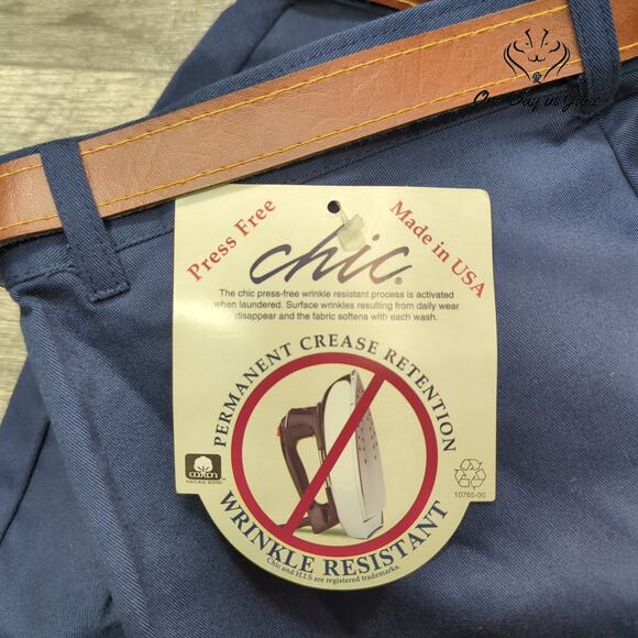 Chic Belted Straight Leg Pants Size 16 - Picture 2 of 6